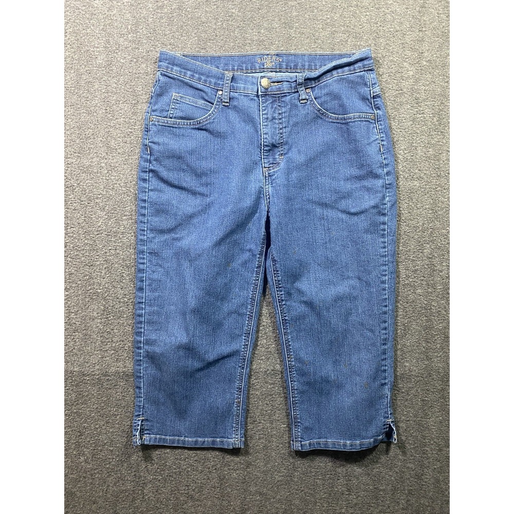 Riders by Lee Womens Blue Denim Capri Jeans Size 12 Medium
